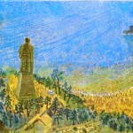「坂本龍馬が立つ桂浜の図」平町公 展の画像