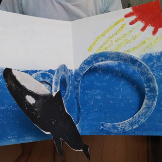 海からとびだすシャチ