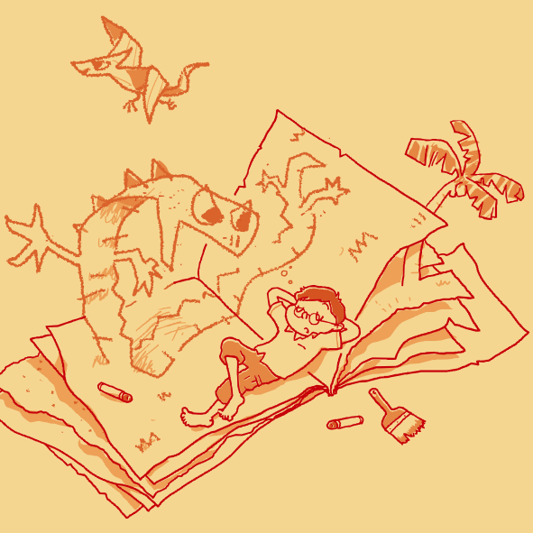 いろんな種類の30枚の紙に、描いて、書いて、「本」をつくろう