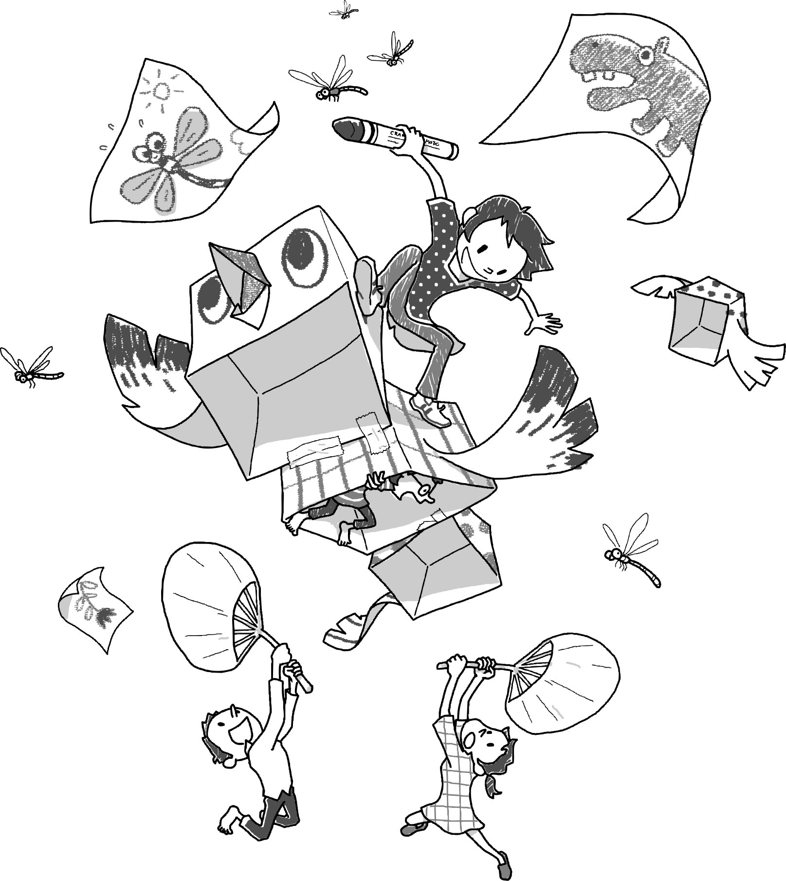 空に浮かぶよ！楽しい絵、楽しいかたち