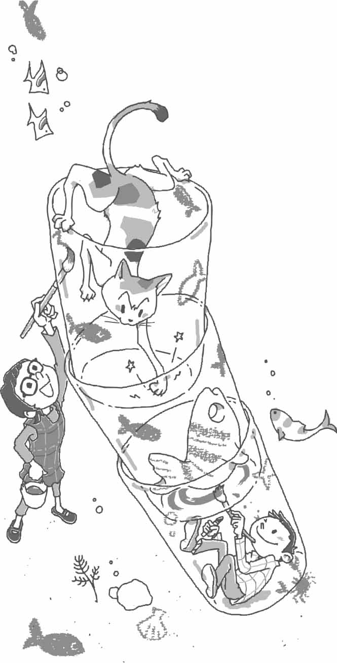 ガラスのコップをかさねて おもしろ世界