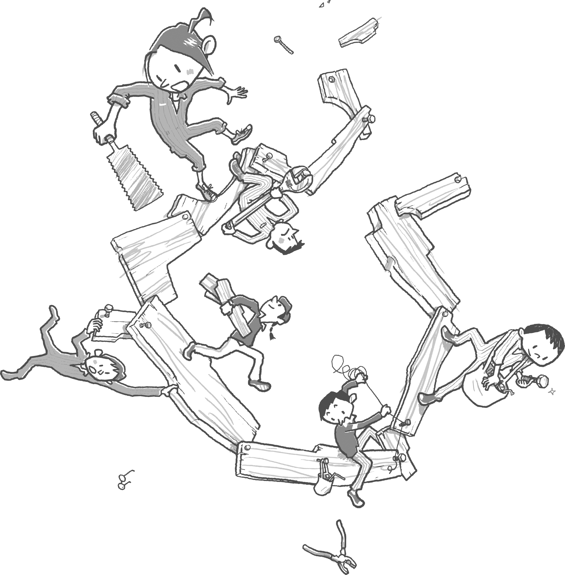 板を切ってつなげて、動（うご）く作品をつくってみよう