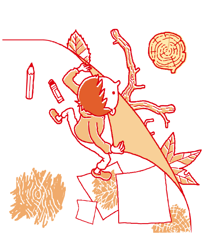 ものの表面採集をして、描いてみよう