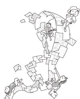 同じかたちのカードを組み合わせたら、 「あっ」とおどろく世界が見えた