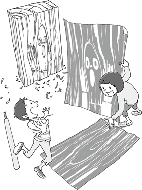 木の模様（もよう）の世界を散歩（さんぽ）して そこからつくろう、きみの夏の思い出版画