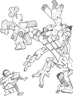 ダンボールにふれて あそんでみたら、おもしろ世界が生まれるよ