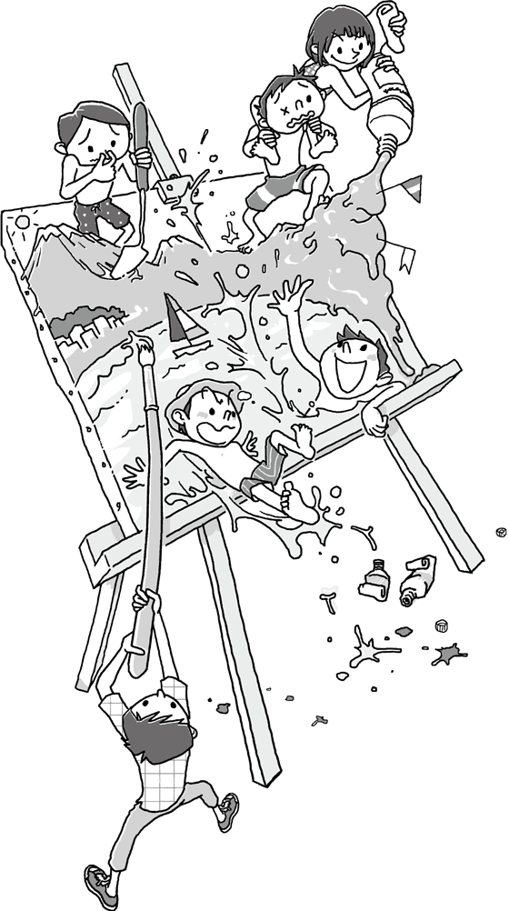 油絵の具、ふれて、かいで、描（えが）いて、 あそんでみよう（Bクラス＝上野毛キャンパス／小1～6）